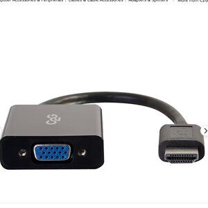 C2G HDMI to VGA Adapter, Male to Female, Black NWT